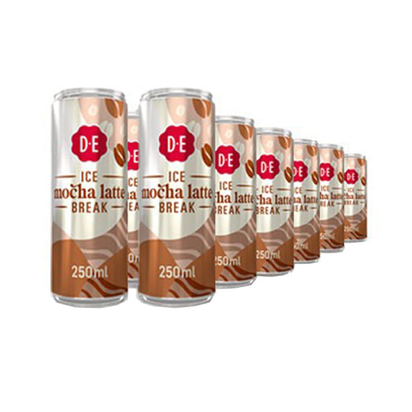 Douwe Egberts D.E. ice mocha latte blik 250ml. a12
