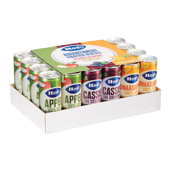 Hero assorti tray small blikjes 250ml. a24