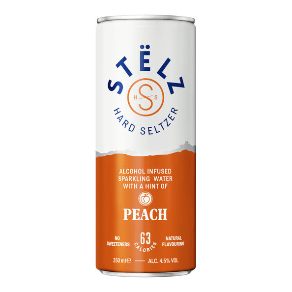 Stelz hard seltzer peach blik 25 cl