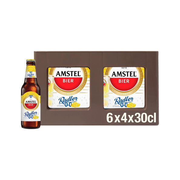 Amstel radler 0.0% fles 30cl. a24 (4x6-pack)