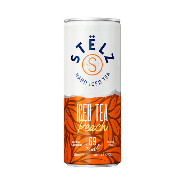 Stelz hard iced tea peach blik 25 cl