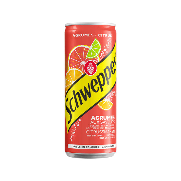 Schweppes agrumes blik 33cl. a24