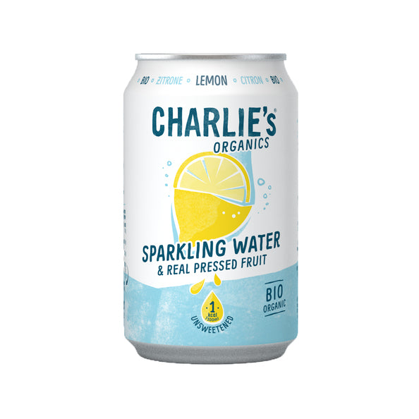 Charlie's sparkling water lemon bio blik 33cl. a12
