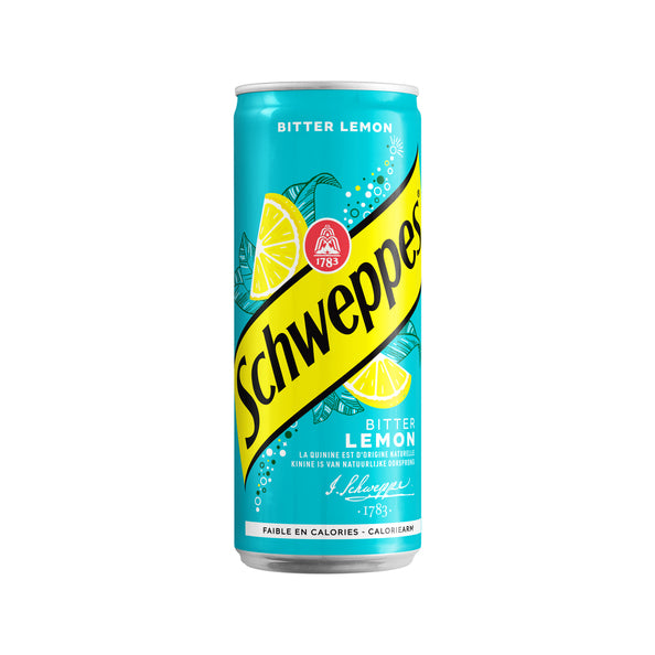 Schweppes bitter lemon blik 33cl. (4x6) a24