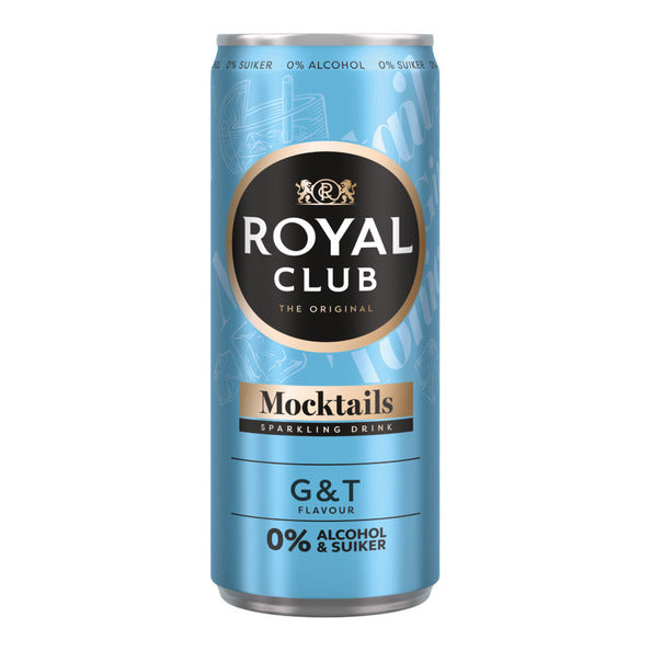 Royal club gin & tonic 0% blik 25cl. a12