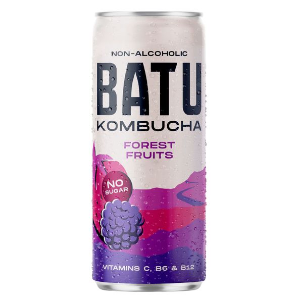 Batu kombucha forest fruits bio blik 25cl. a12