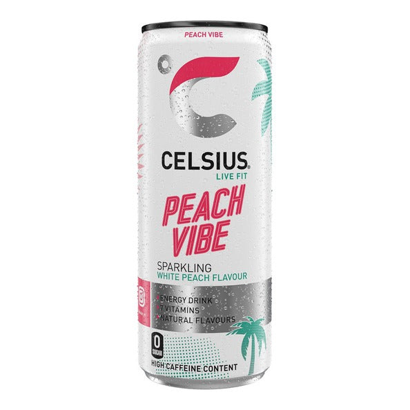 Celsius peach vibe blik 250ml. a12