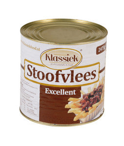 Klassiek stoofvlees blik 2.7kg.