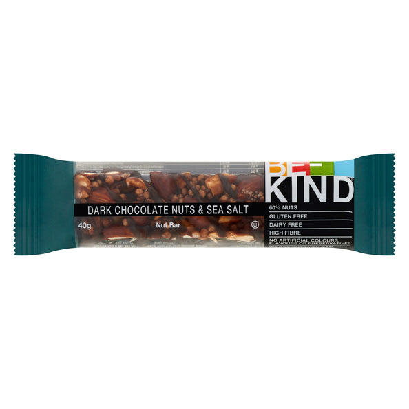 Be-kind dark choc nuts & seasalt 40gr. a12