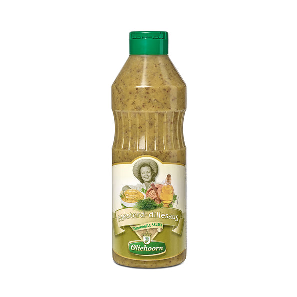 Oliehoorn mosterd-dillesaus 900ml.