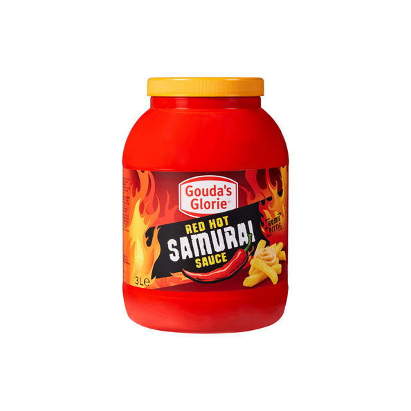 Gouda's glorie red hot samurai sauce 3ltr.