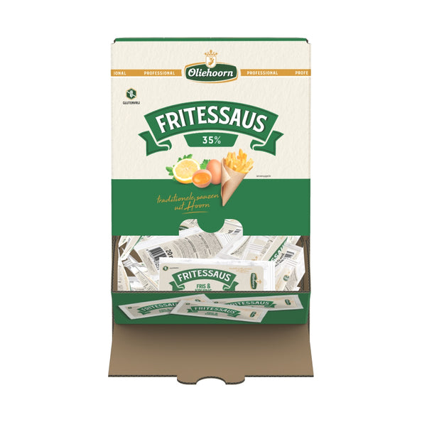 Oliehoorn fritessaus 35% sachets 20ml. a198