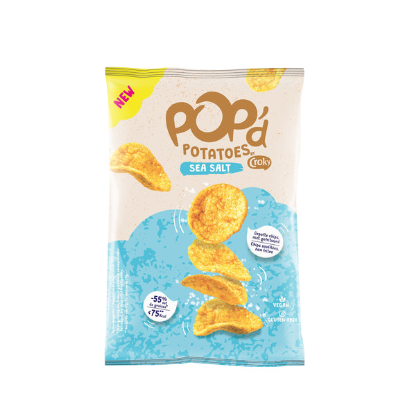 Croky Pop'd Potatoes Sea Salt 24 x 17 g
