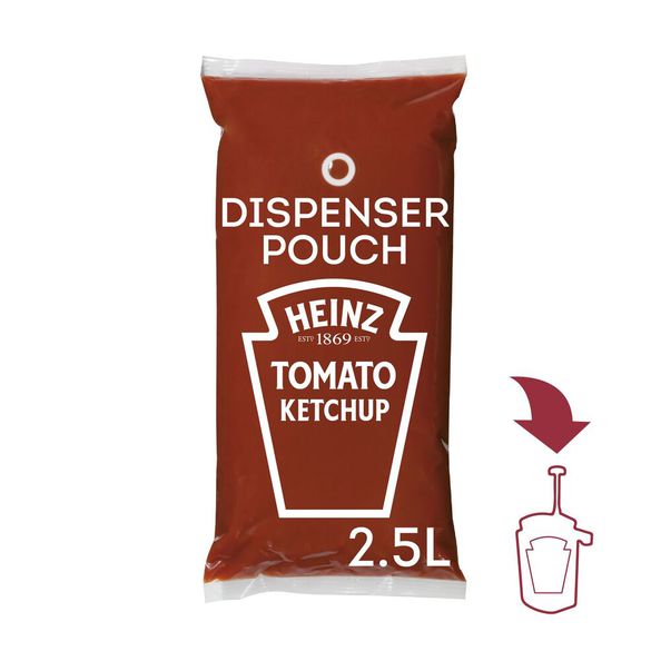 Heinz sauce-o-mat tomato ketchup 2.5ltr. a3