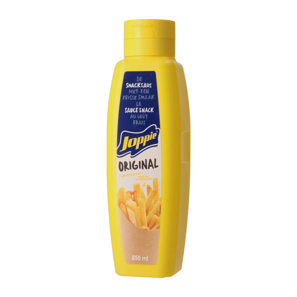 Joppiesaus knijpfles 850ml.