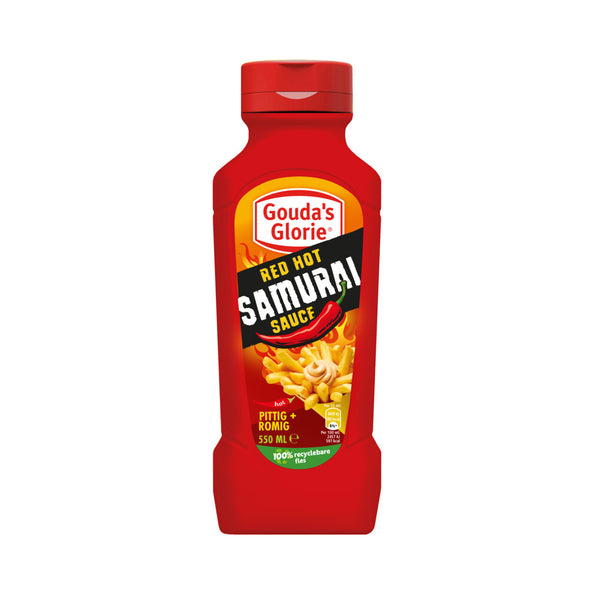 Gouda's glorie red hot samurai sauce 550ml.