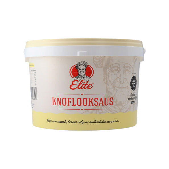 Elite knoflooksaus 2.5kg.