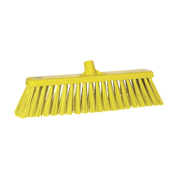 Vikan brede bezem hard geel 47cm