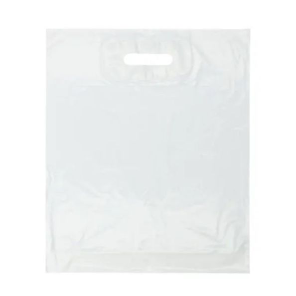 Pl draagtassen zw. kwaliteit 37x44/4cm. wit a500