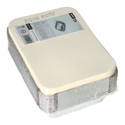 Aluminium bak met deksel 0.8ltr. a25