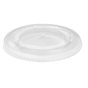 Deksel APET 95mm. vlak met kruisgat transp. a50