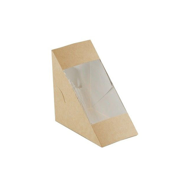 Natureko Kraft/PLA sandwichbox 123x123x72mm a500