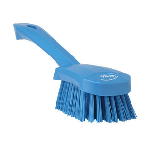 Vikan afwasborstel / handborstel blauw korte steel
