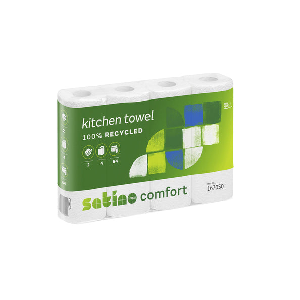 Satino comfort keukenrol 2lgs 64 vel 8x4rol