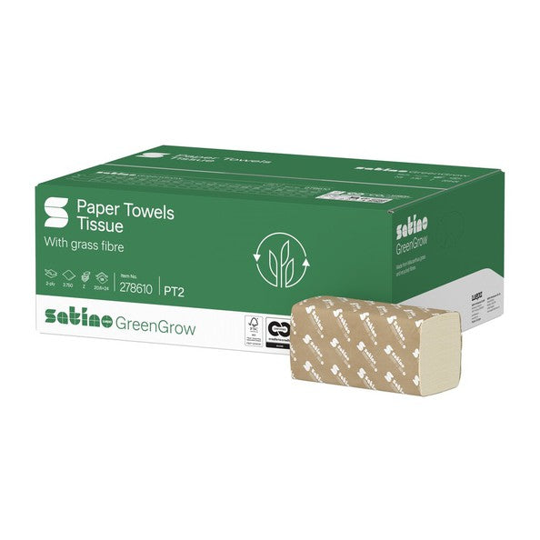 Satino GreenGrow handdoekje 2-lgs 20.6x24cm a3750
