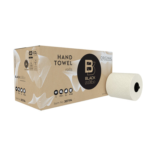 Blacksatino handdoekrol 2lgs 175m a6