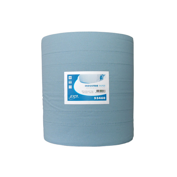 Industriepapier blauw 3-lgs 380m. 37cm.