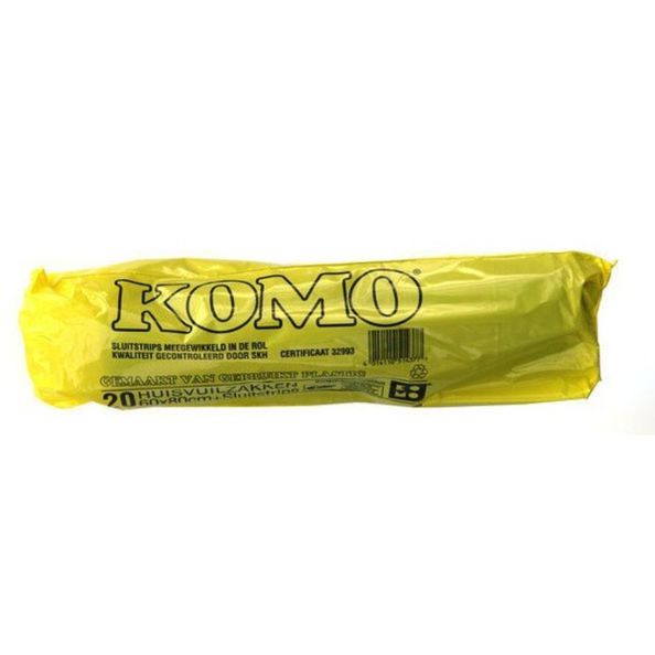Komo afvalzak 60x80cm 50my 20x20st