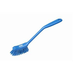 Vikan afwasborstel smalle borstelkop blauw
