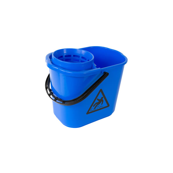 Losse mopemmer met uitwringkorf 12 ltr blauw