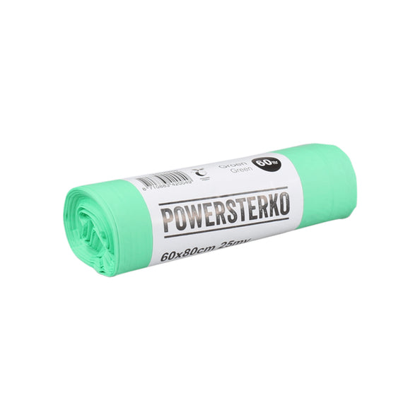 Afvalzak powersterko bio 60x80cm 60ltr T30 24x10st