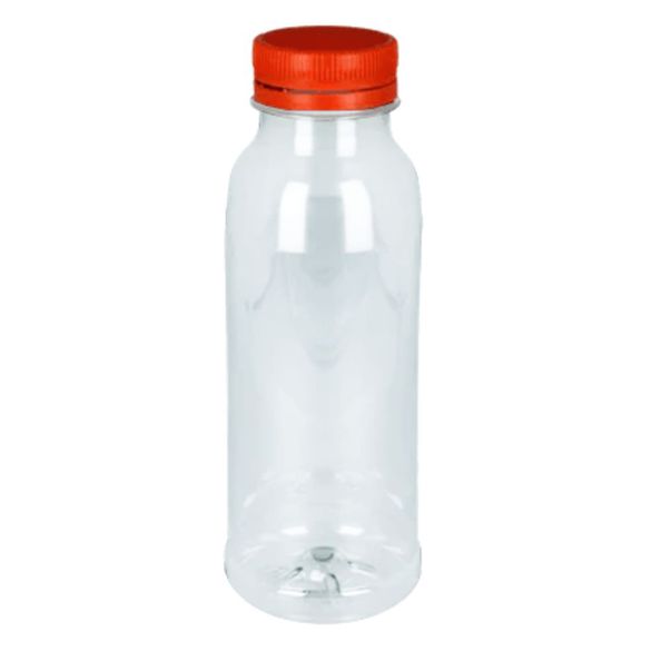Fles RPET 500ml. met oranje dop a125