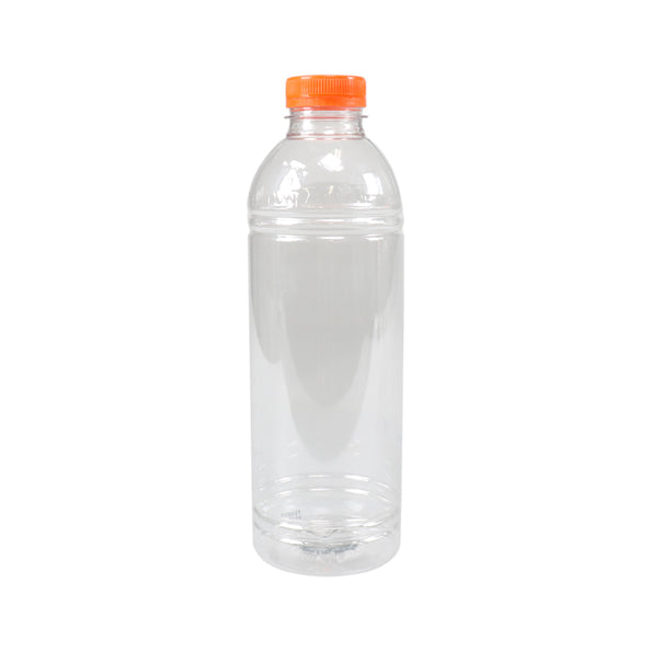 Fles RPET 1000ml. met oranje dop a65
