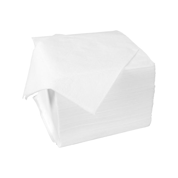 Servet wit 1-laags 33x33cm. 1/4 vouw a500