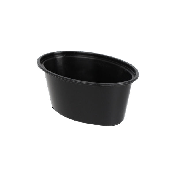 Sausbakje ovaal 75ml. zwart a50