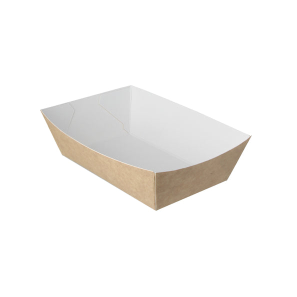 Snackbakje A9 kraft/wit a400