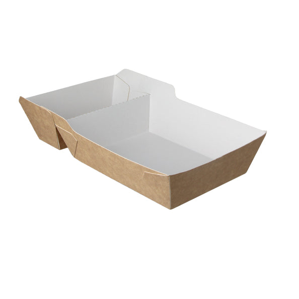 Snackbakje A23 kraft/wit (A7+saus) a400