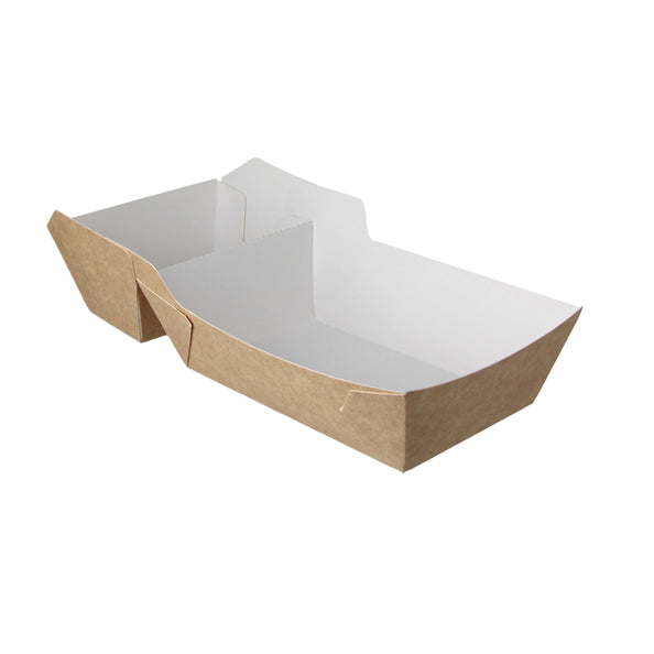 Snackbakje A22 kraft/wit (A9+saus) a400