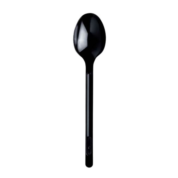 Lepel herbruikbaar zwart PP 185mm. a50