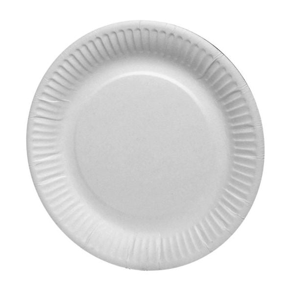 Borden rond wit karton 18cm. a100