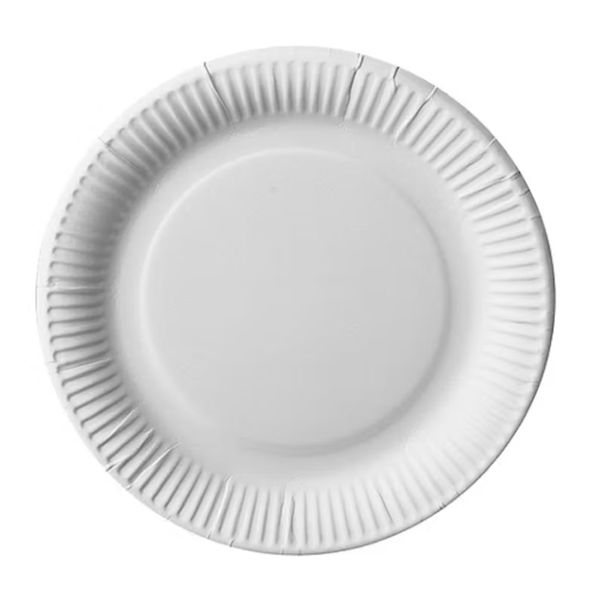 Borden rond wit karton 23cm. a100