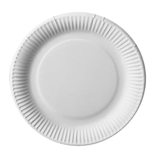 Borden rond wit karton 23cm. a100