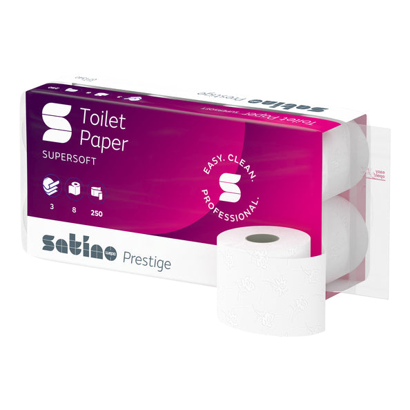 Satino prestige toiletpapier 3lgs. 250vel 8x8rol