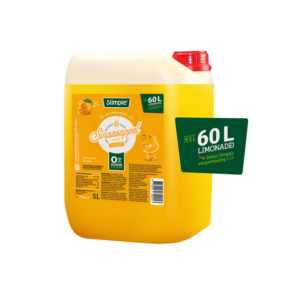 Slimpie limonadesiroop Sinaasappel 5L
