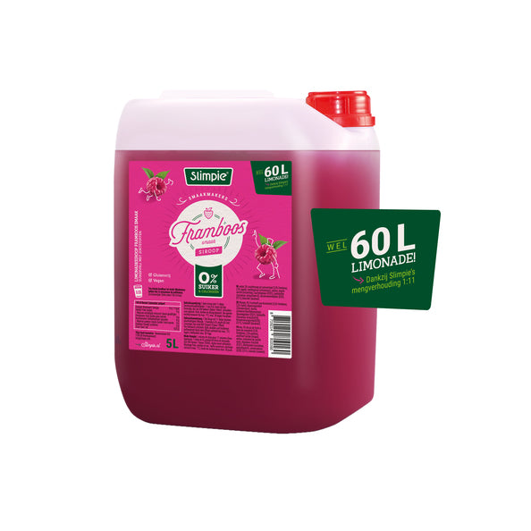 Slimpie limonadesiroop framboos 5L