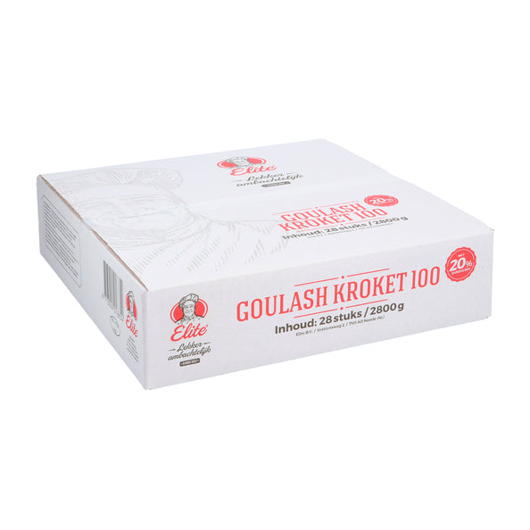 Elite goulashkroket rundvlees 20% 100 gr